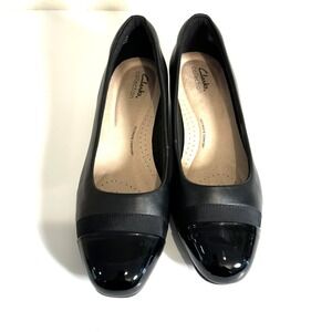 New Clarks Juliet Monte Flats, Black, Women's size 10W